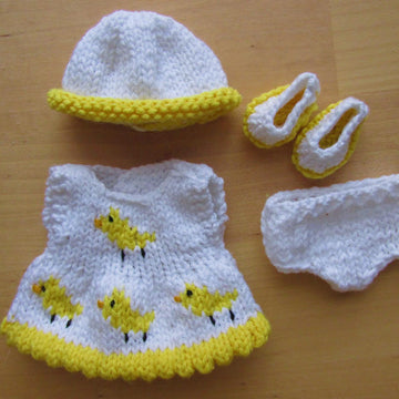 5" Berenguer Easter Chick Dress Pattern