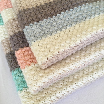 Textured Stripe Baby Blanket