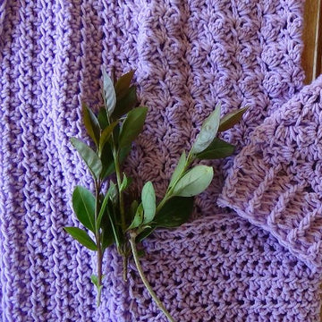 Lavender Crochet Cardigan