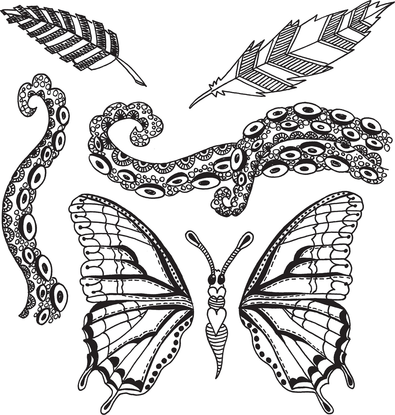 Ranger Dyan Reaveley's Dylusions Cling Stamp Collections 8.5"X7" - Flight Of Fancy