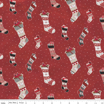 Riley Blake Hello Winter Flannel - Christmas Stockings