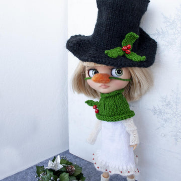 Snowman hat for Blythe
