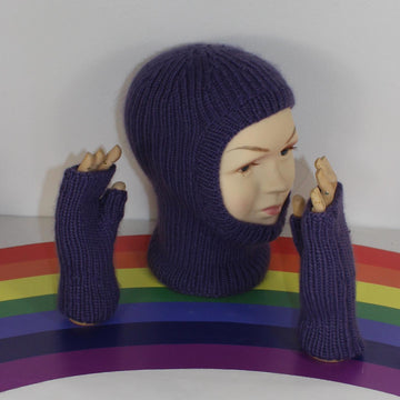 Toddler & Child Aran Rib Balaclava and Gloves