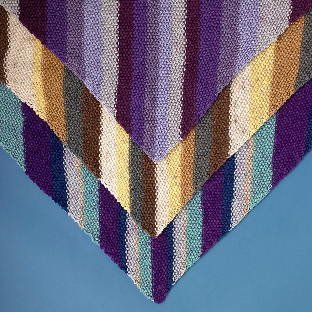 "The Essential Knitted Shawl" - Shawl Knitting Pattern in Paintbox Yarns Chunky Pots