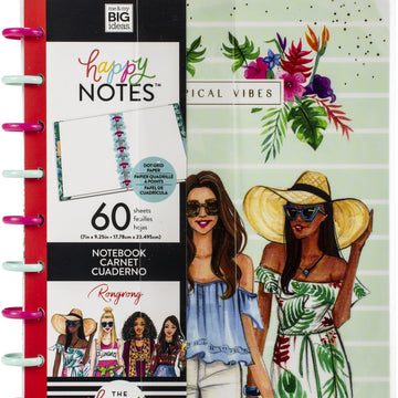 Happy Planner X Rongrong Notebooks W/60 Sheets - Tropical Vibes
