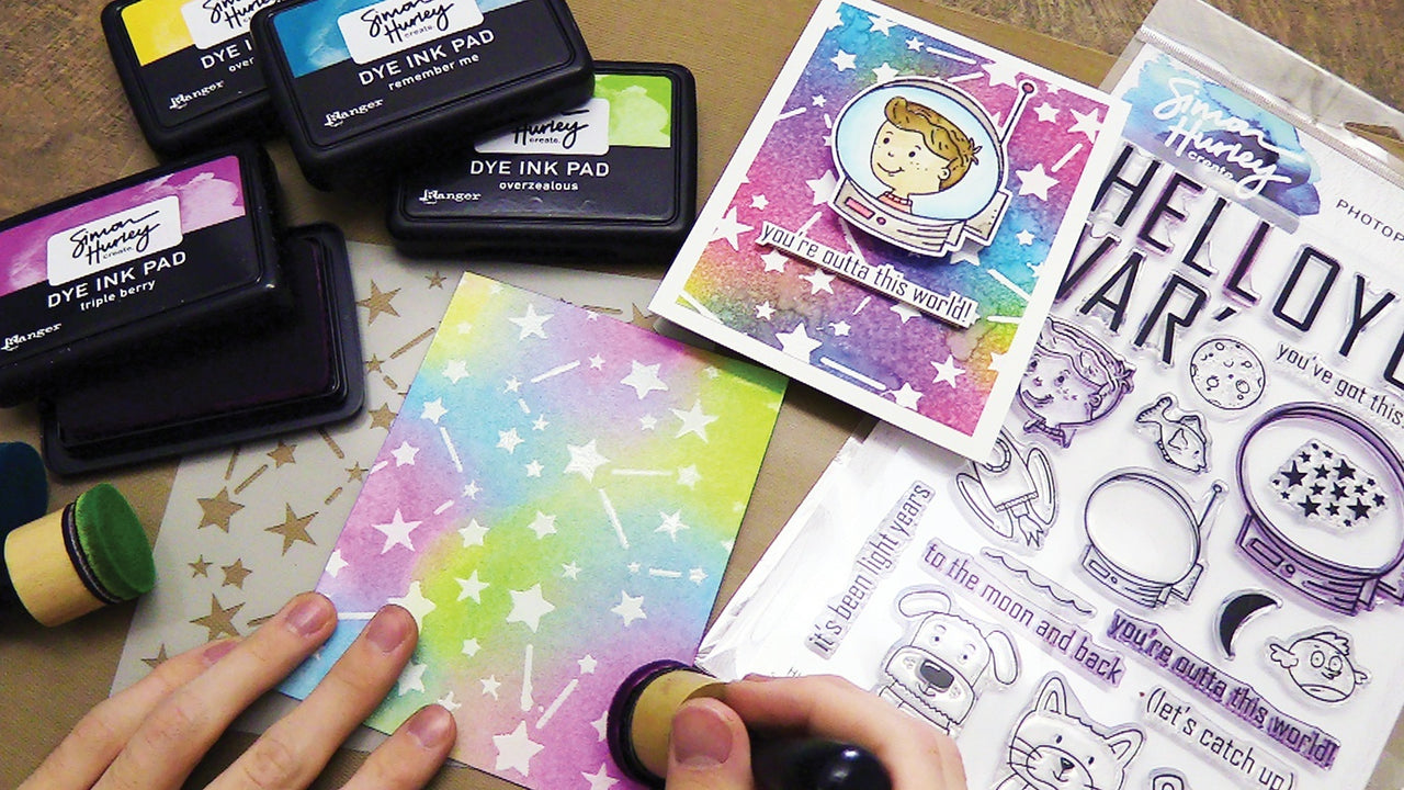 Ranger Simon Hurley create. Cling Stamps 6"X9" - Space Training