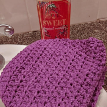 Half double crochet washcloth
