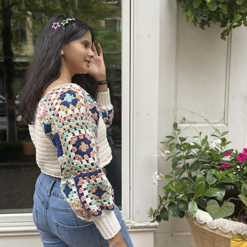 Granny Chic Crochet Crop Top