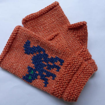 Black Cat Fingerless Mitts (Halloween)