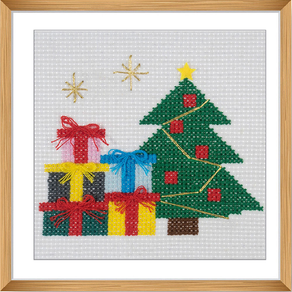 Trimits Counted Cross Stitch Kit: Presents Cross Stitch Kit - 13 x 13cm