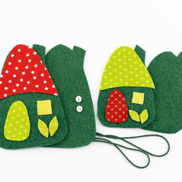 Little Houses Felt Ornaments