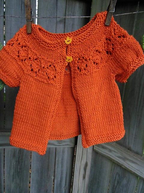 Baby Leaf Yoke Cardigan