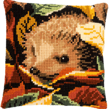 Vervaco Hedgehog Cushion Cross Stitch Kit - 40cm x 40cm