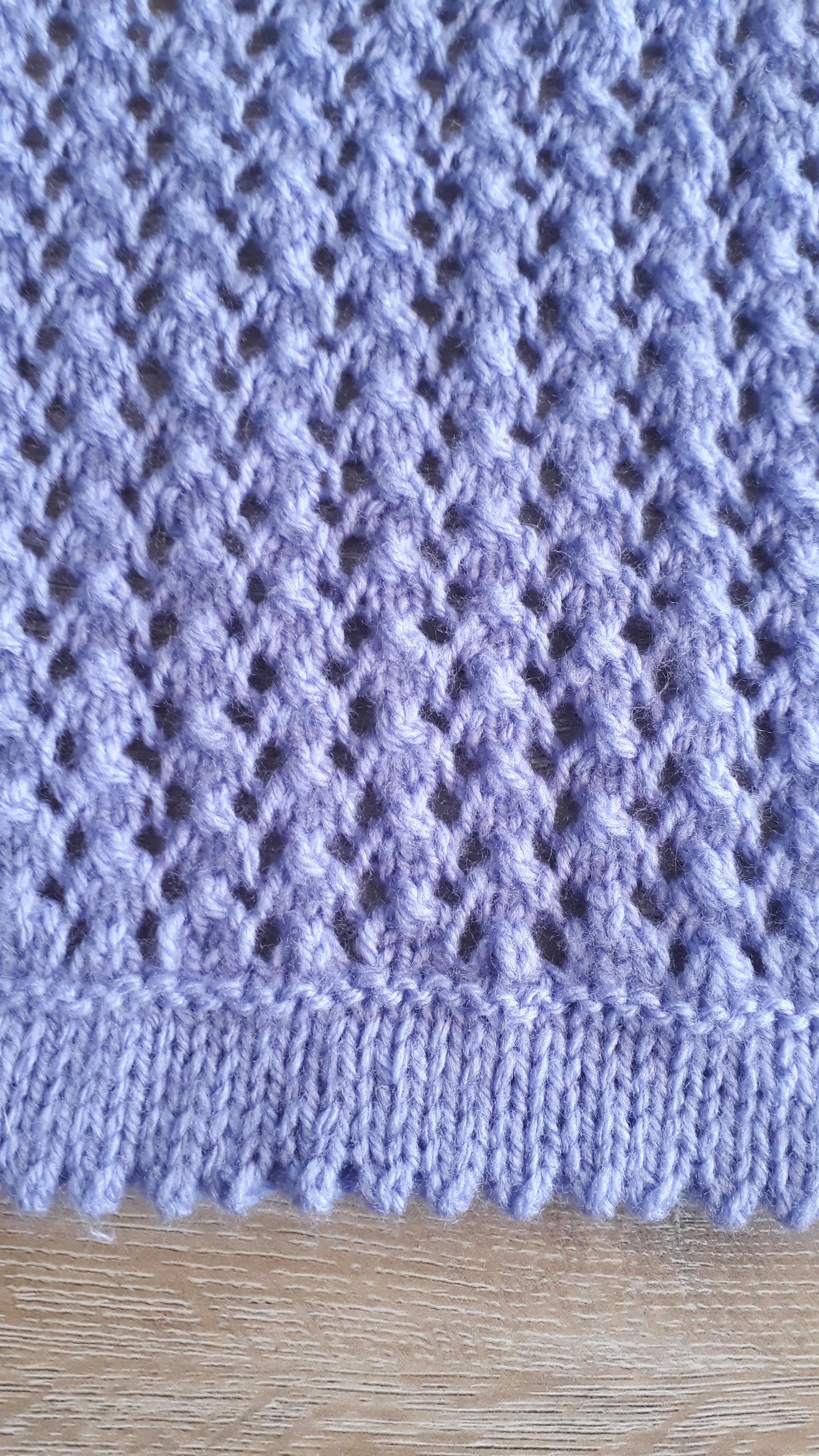 Picot and Lace Pram & Cot Blanket