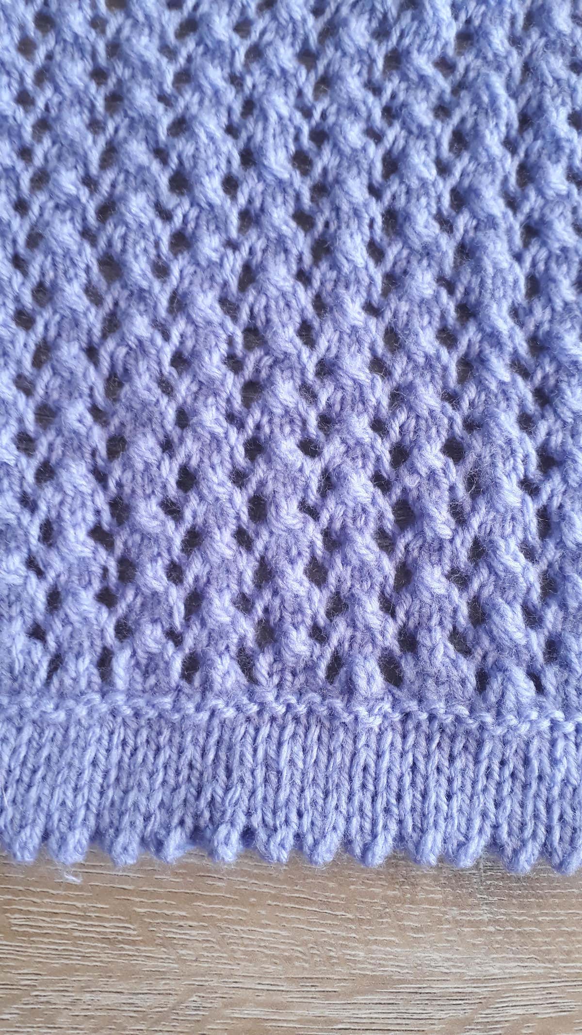 Picot and Lace Pram & Cot Blanket