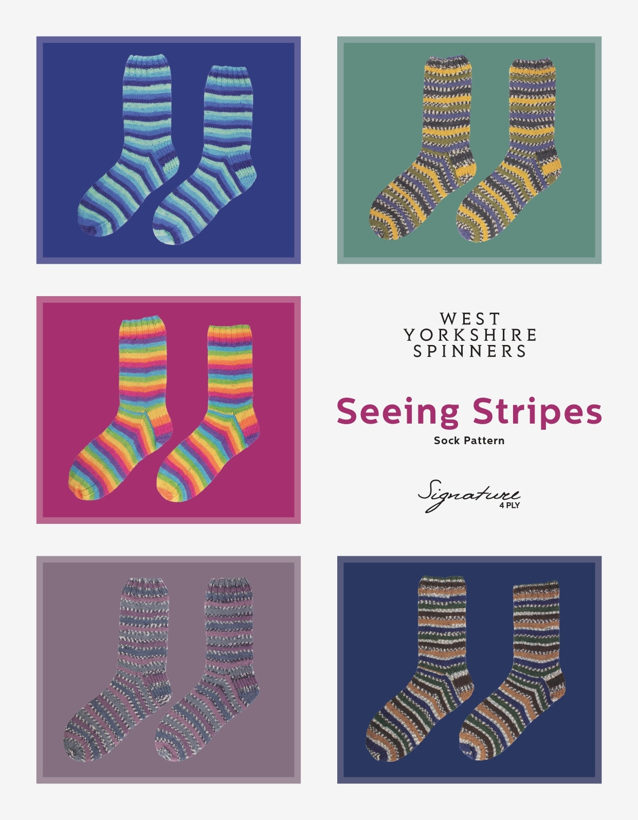 Signature 4 Ply Seeing Stripes Sock in West Yorkshire Spinners Signature 4 Ply - WYS0016 - Downloadable PDF
