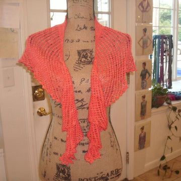 Painted Leaf Butterfly Shawl