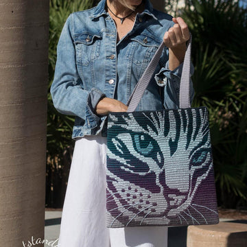 Cat Mosaic Bag and Pillow