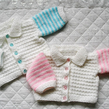 Knitting pattern Baby Reborn Dolls, Cardigan, Hat and boots, 17-22" Doll, 0-3 Month Baby