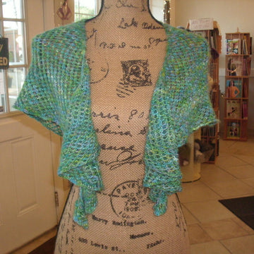 Painted Leaf Butterfly Shawl