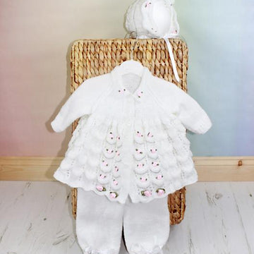 Knitting Pattern baby jacket, hat and leggings UK & USA Terms #45