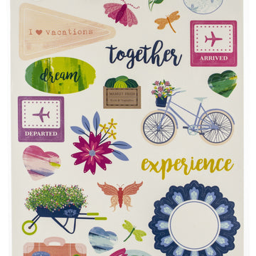 American Crafts Paige Evans Horizon Cardstock Stickers 5.5"X12" 2/Pkg - Accents & Phrases W/Clear Varnish