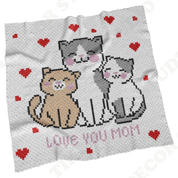 Love Mom Blanket C2C CROCHET PATTERN