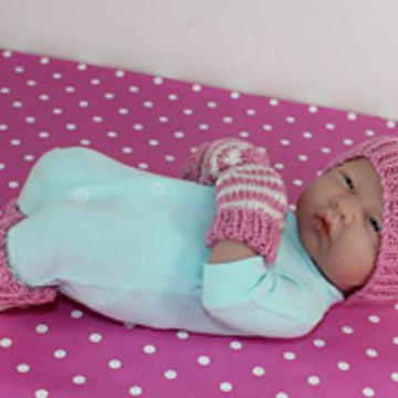 Baby Easy Stripe Stalk Beanie, Booties & Mittens