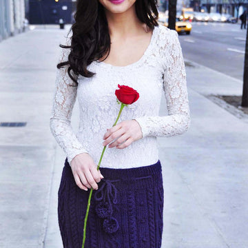 Heart Me Forever Girls and Adult Heart Cable Knit Skirt