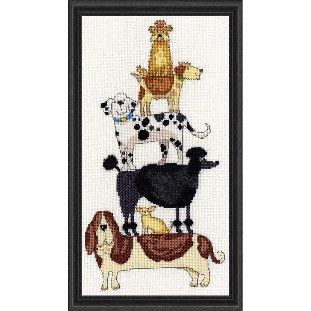 Bothy Threads Dog Stack Cross Stitch Kit - 18cm x 34cm