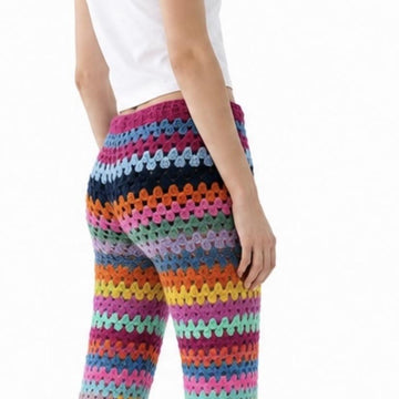 3/4 Crochet Flared Trousers