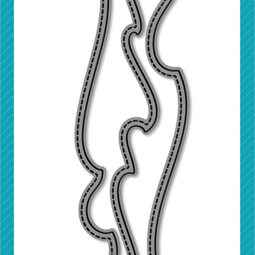 Lawn Fawn Lawn Cuts Custom Craft Die - Stitched Wave Borders