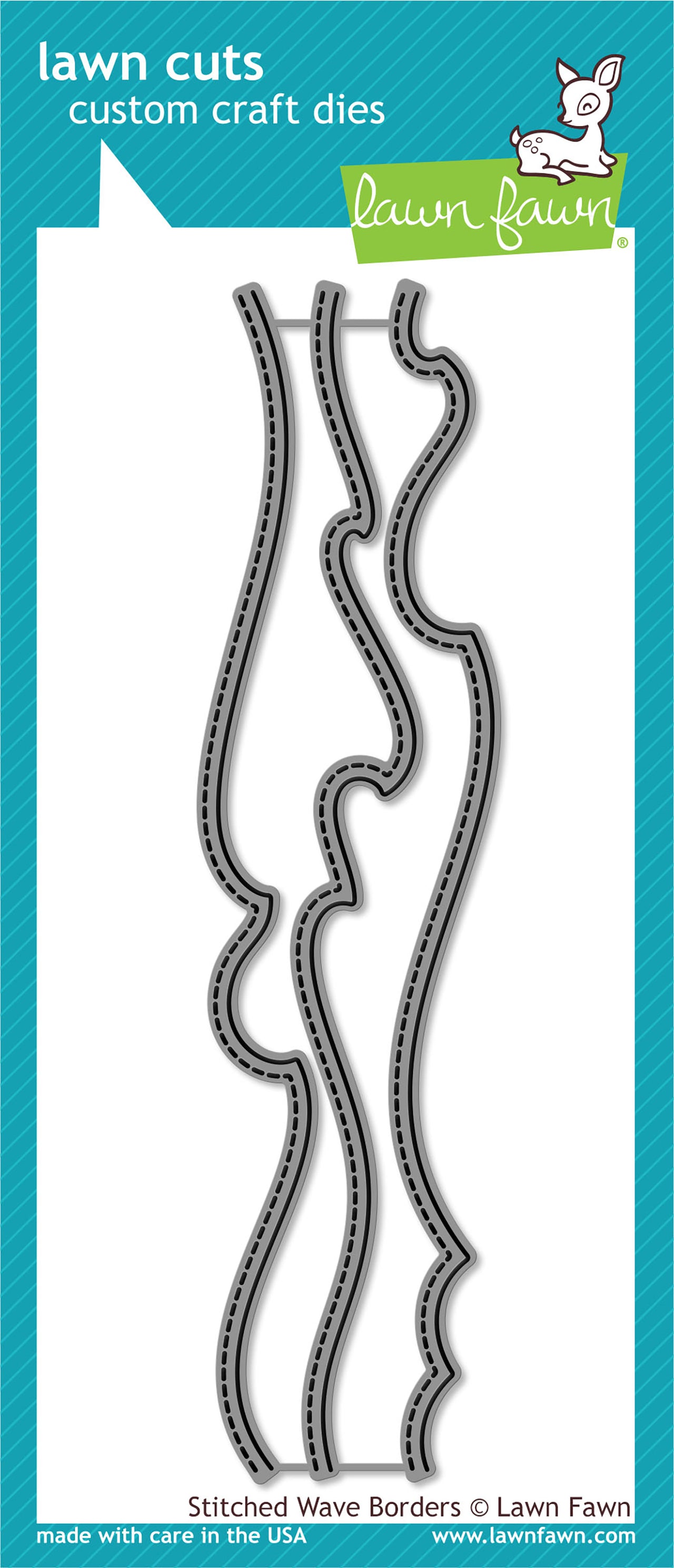 Lawn Fawn Lawn Cuts Custom Craft Die - Stitched Wave Borders