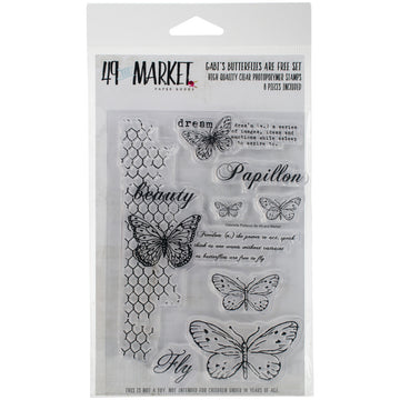 49 And Market Clear Stamps 4"X6" - Gabi's Butterflies Are Free
