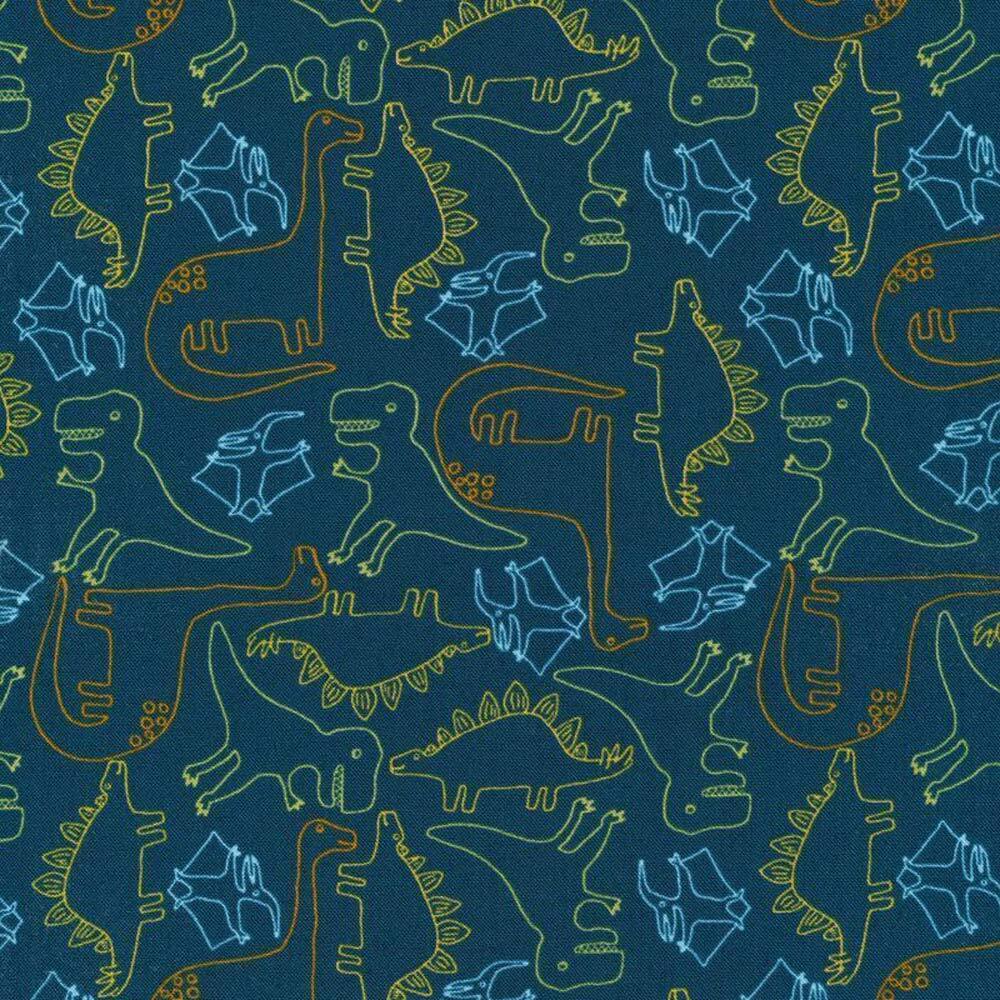 Moda Fabrics Stomp Stomp Roar - Teal