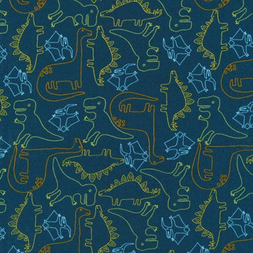 Moda Fabrics Stomp Stomp Roar - Teal