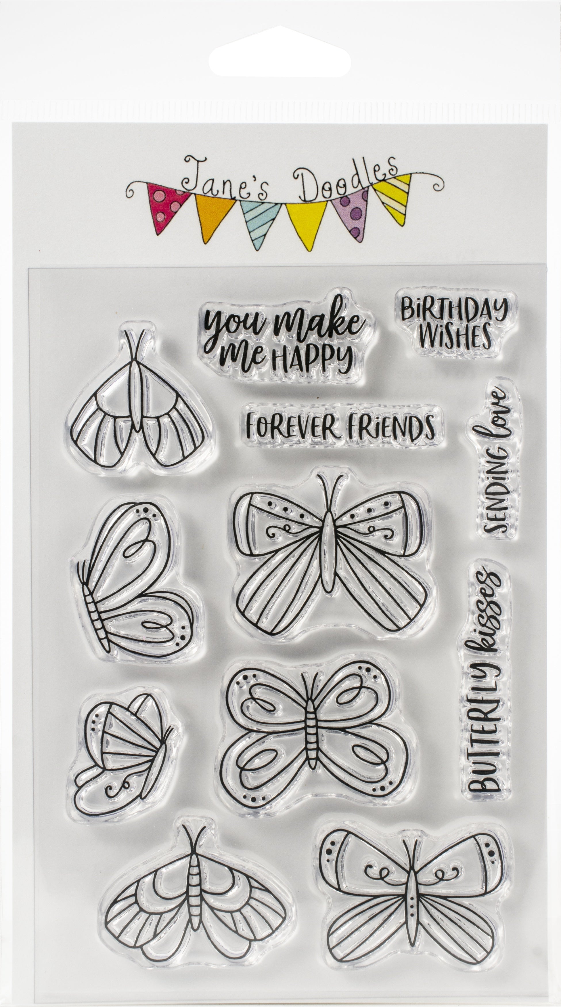 Jane's Doodles Clear Stamps 4"X6" - Girlfriend