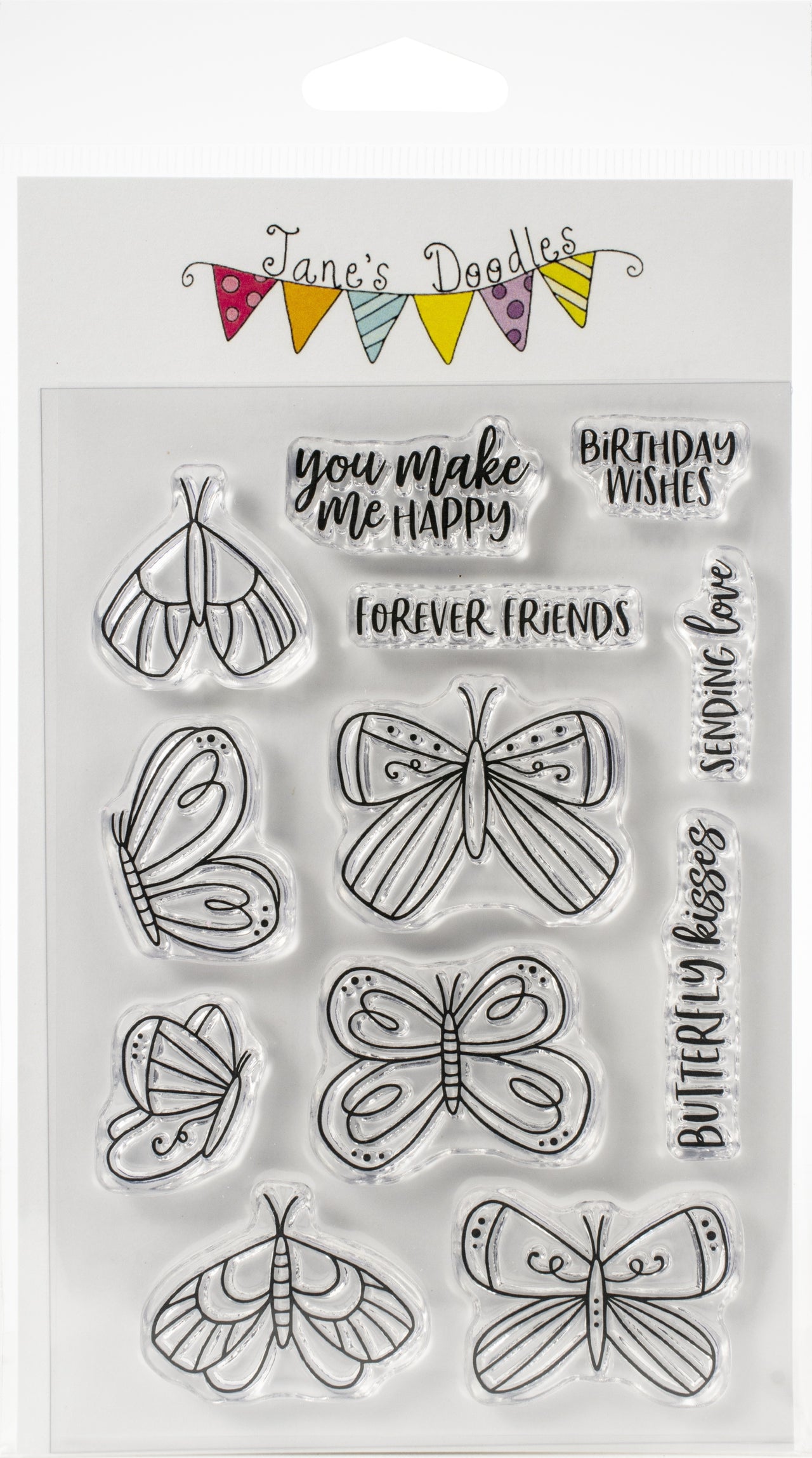 Jane's Doodles Clear Stamps 4"X6" - Girlfriend