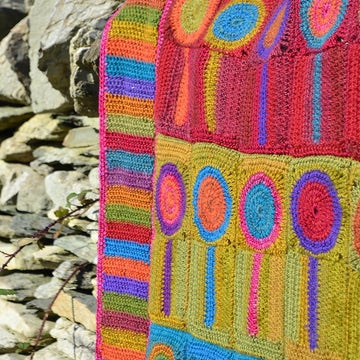 Lollipops Trees Crochet Blanket