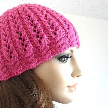 Knitting PATTERN Girls Beanie Women Hat Ashley