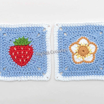 Strawberry Themed Granny Squares