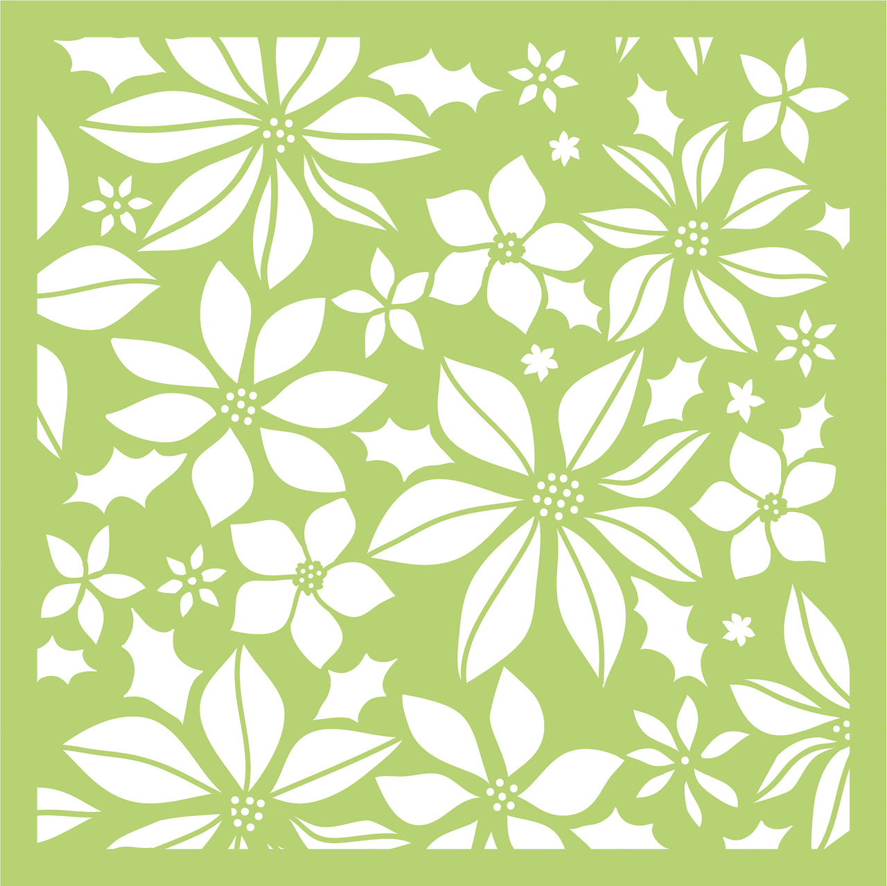 Kaisercraft Designer Template 6"X6" - Poinsettia