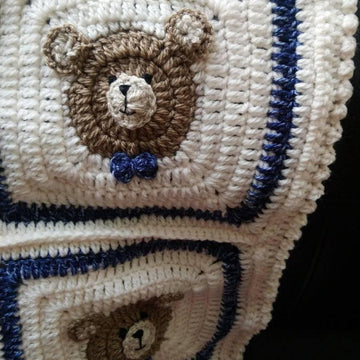 Teddy Bear Tiles Blanket