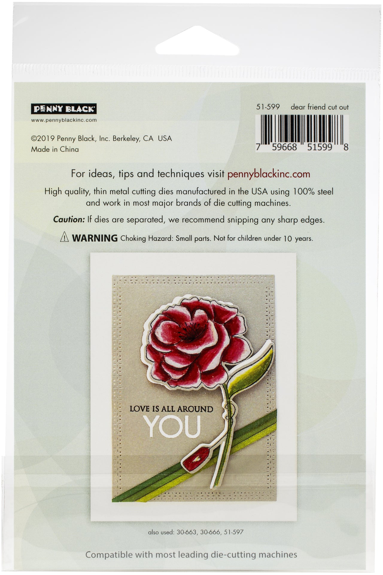 Penny Black Creative Dies - Dear Friend Cut Out 2.8"X4"