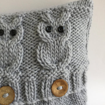 "3 Wise Owls" Cushion Cover