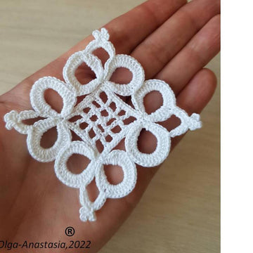 Openwork square 3 crochet