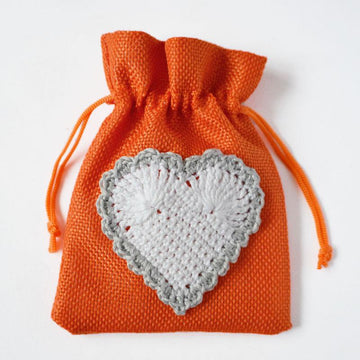 Crochet Heart Applique. Rose Embellishment. Floral Heart Topper