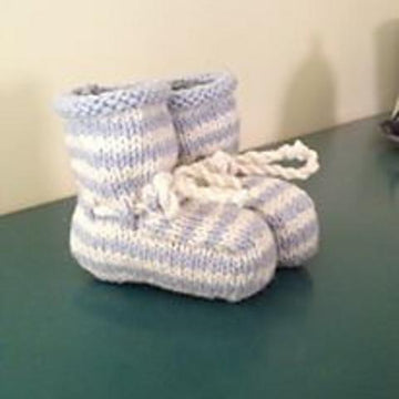 Striped Baby Bootees