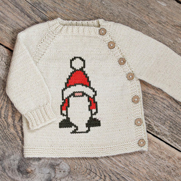 Christmas Gnome Knit kids cardigan