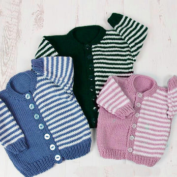 Knitting Pattern For Childs Cardigan in 3 sizes  #441